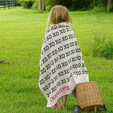 Custom Personalized Baby Sustainable Knit Throw Blanket - Typewriter