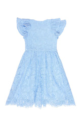 Mini Hattie Dress in Cornflower Blue Lace