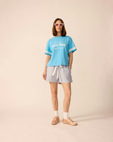 Adult Organic Friday Tee in Buzzer Blue