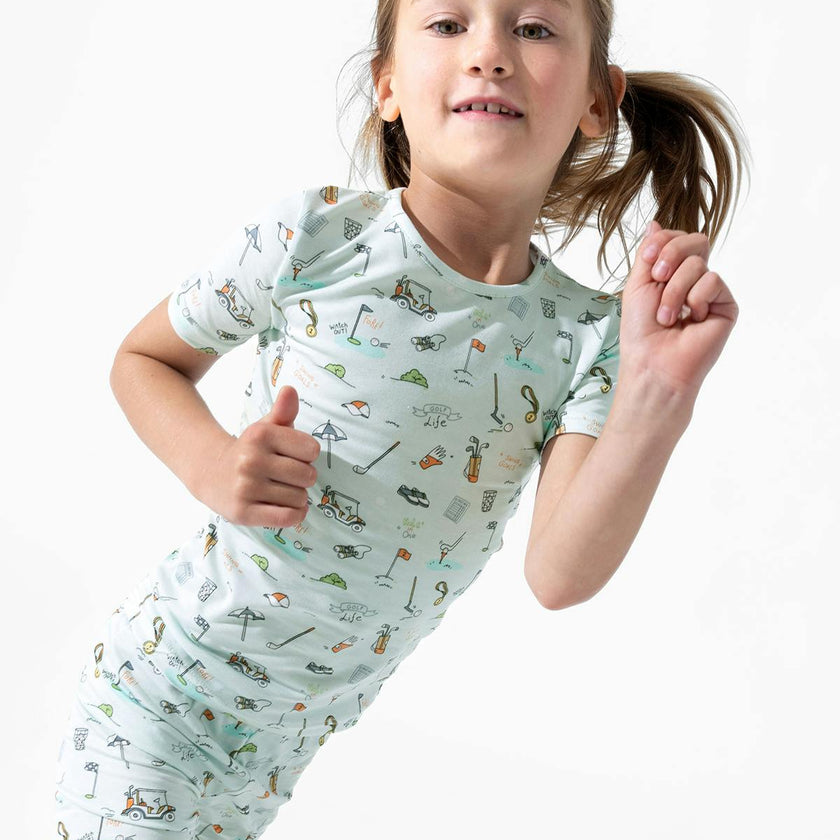 Golf Bamboo Kids Pajama Short Set
