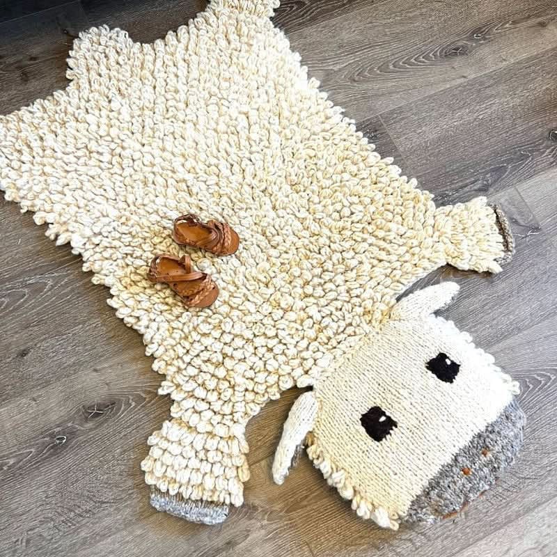 Organic Wool Play Mat + Nursery Rug  | Sheep