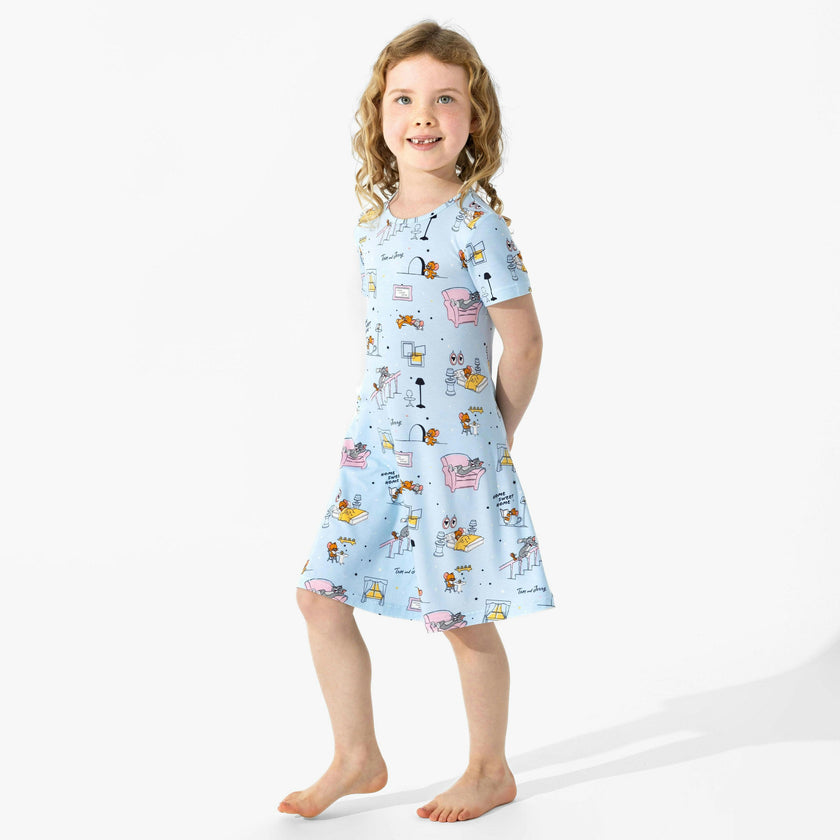 Tom & Jerry: Home Sweet Home Bamboo Girls' Short Sleeve Dress