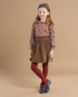 Viana Skirt Brown Tweed
