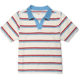 Organic Recess Polo in Terry Stripe