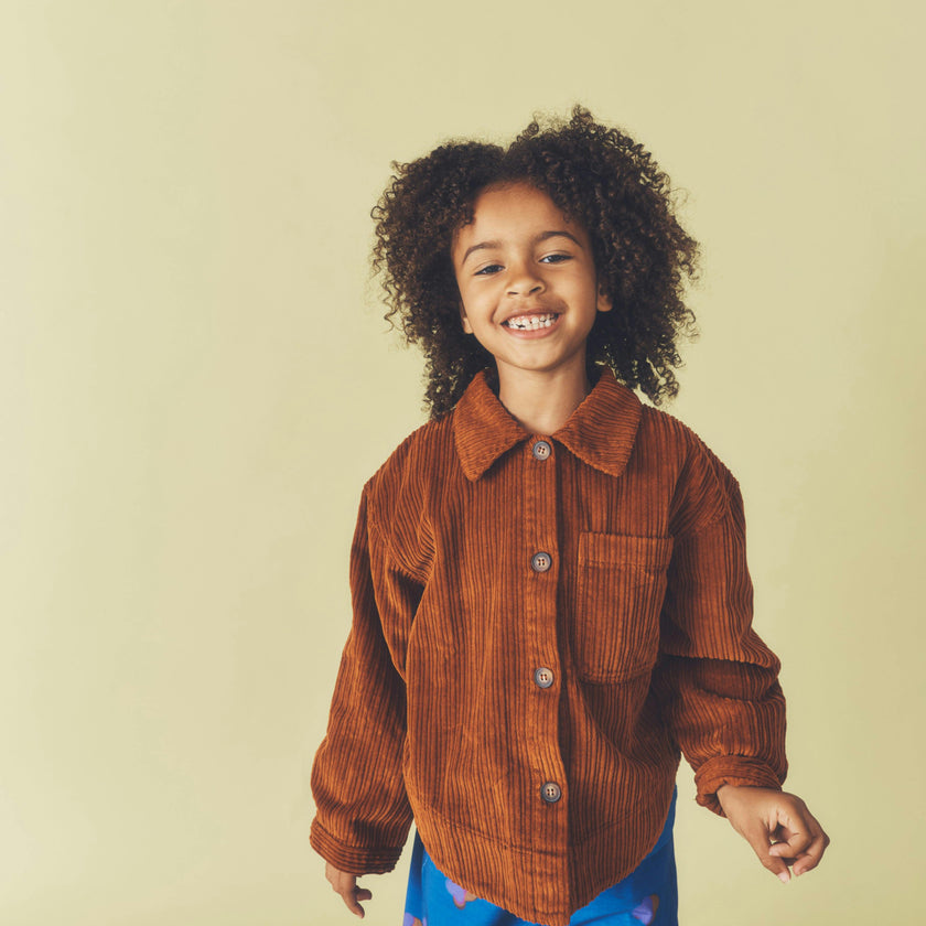 Kids Jagger Rust Cord Overshirt