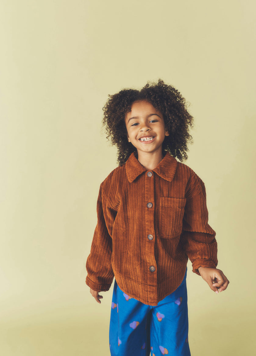 Kids Jagger Rust Cord Overshirt