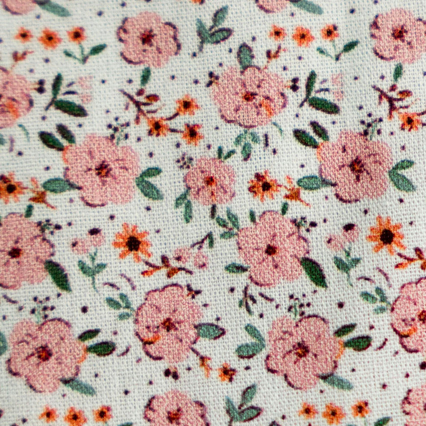 Rosebud Scatter Timeless Floral Ruffle Zipper Pouch