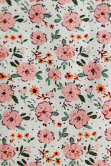 Rosebud Scatter Timeless Floral Ruffle Zipper Pouch