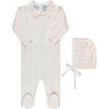 Vintage Knit Romper with Hat Ivory