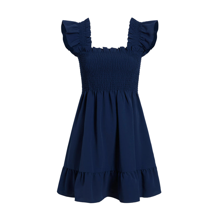 The Elizabeth Nap Dress - Navy Crepe