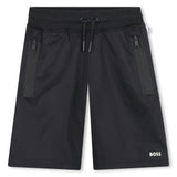 Black and White Workout Shorts Set