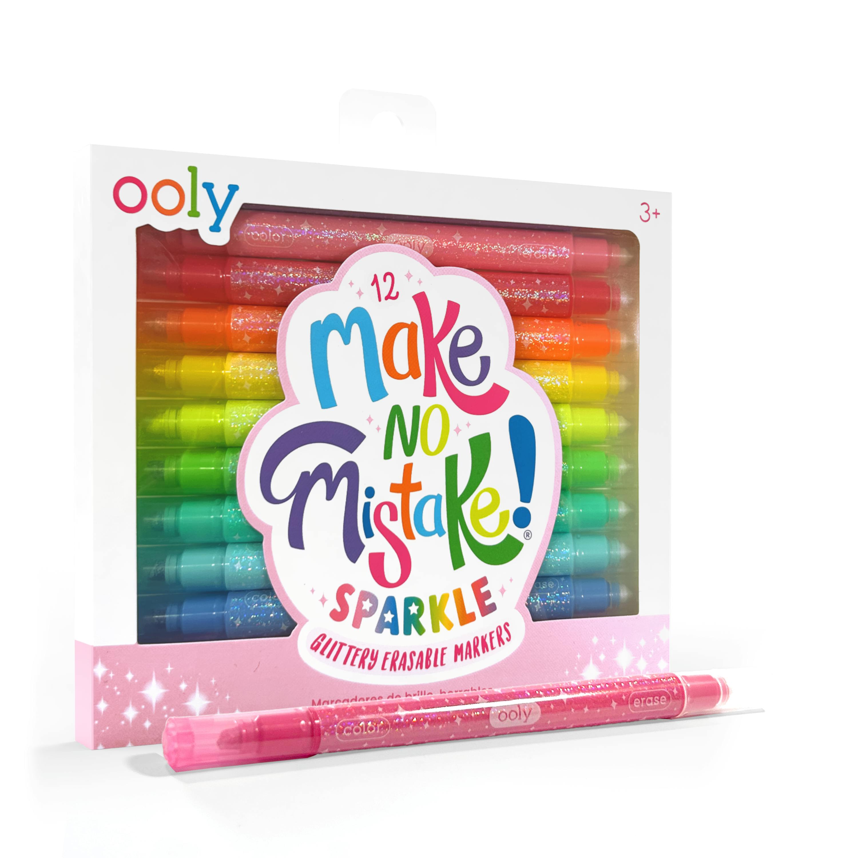 Make No Mistake! Sparkle Glittery Erasable Markers - Set of 12