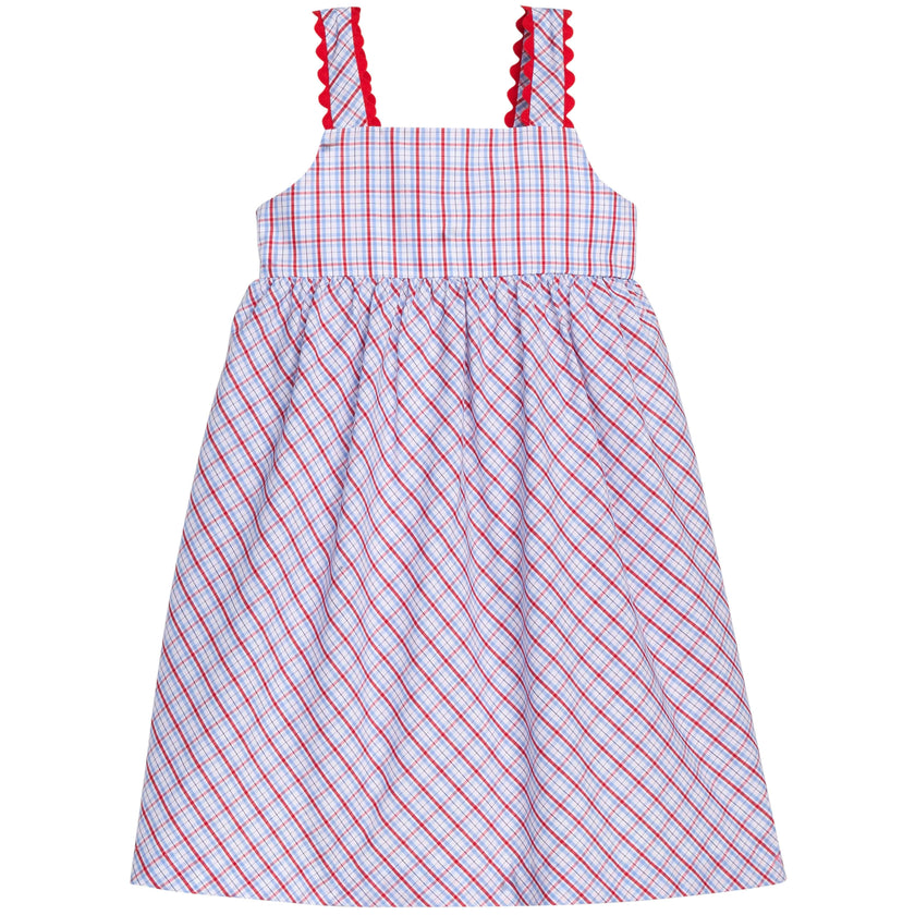 Evie Dress - Patriotic Plaid