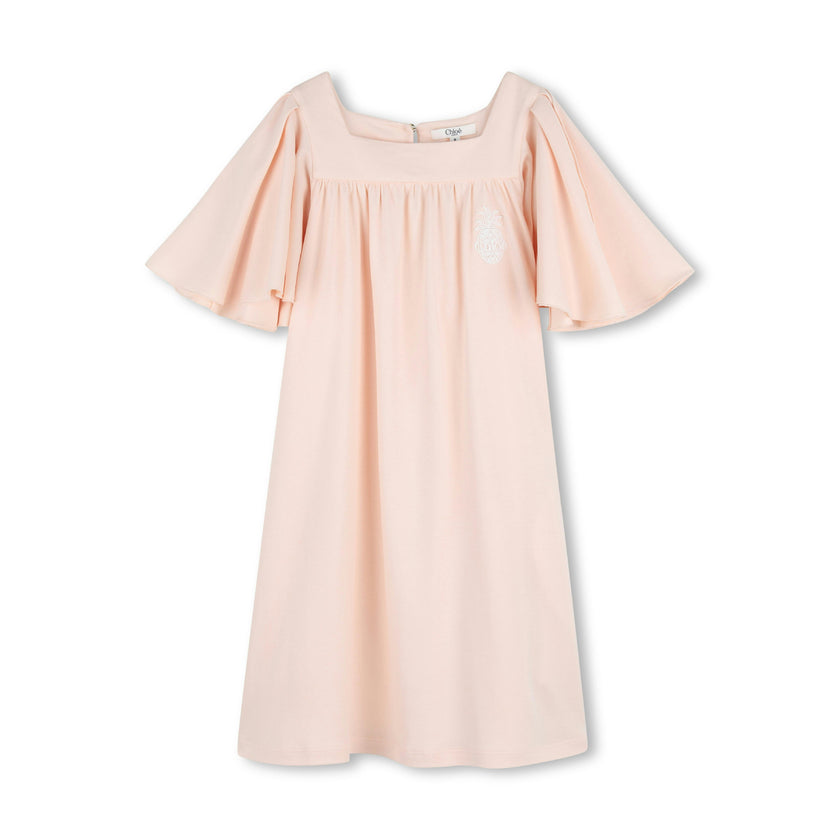 Light Pink Wide-Sleeve Dress