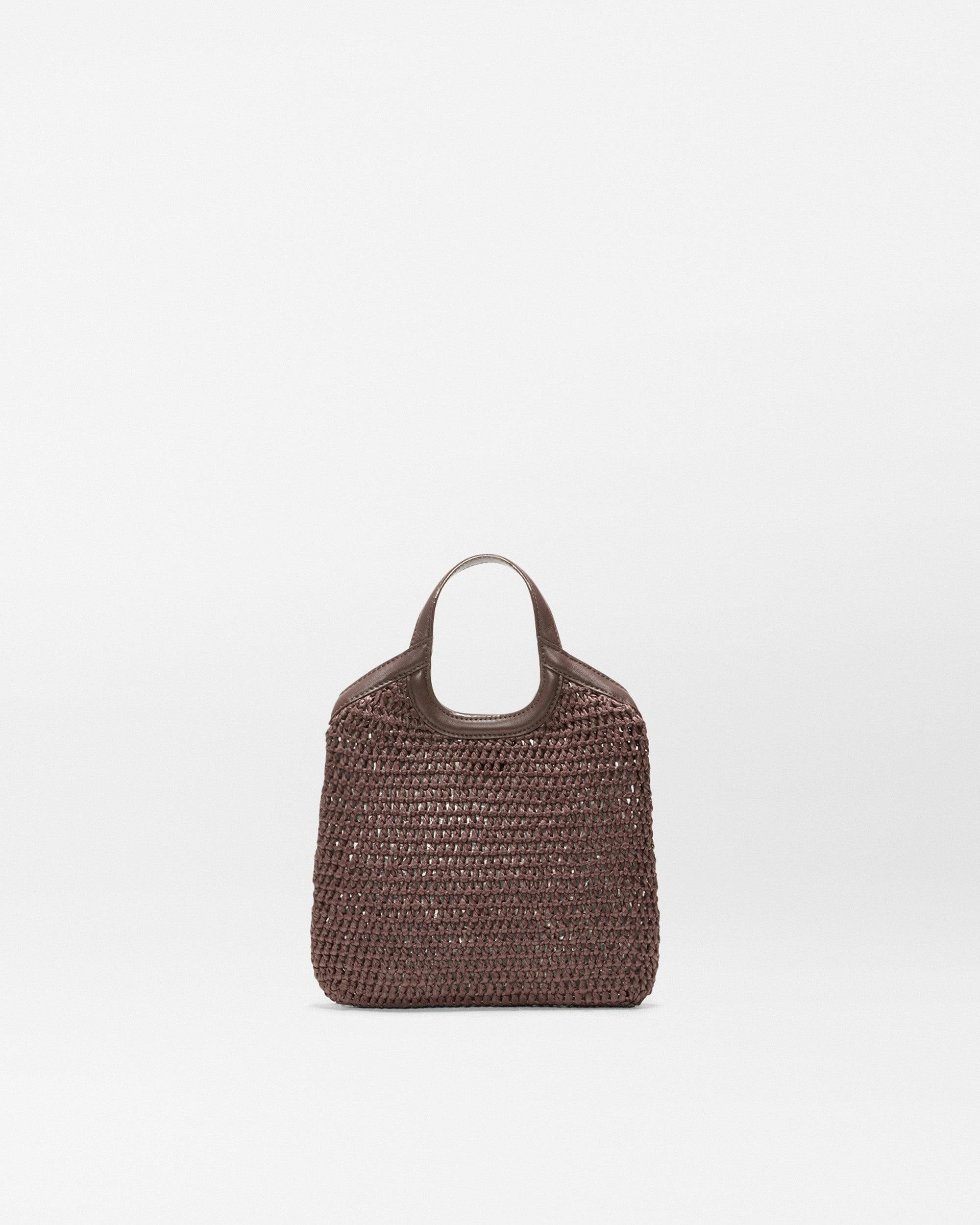Brown Crochet Mini Crochet Georgica Tote