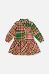 Shirt Plaid Dress Pink And Green