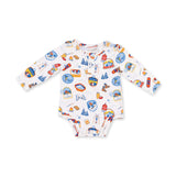 Vintage Ski Patches - Henley Bodysuit
