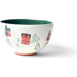 Christmas in the Village Town Square Footed Bowl