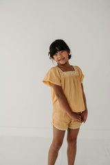 Square Neck Peasant Top