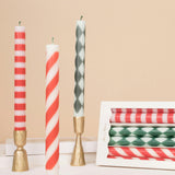 Festive Stripe Table Candles