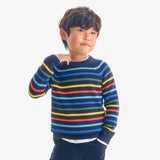 Kids sweater in multi-stripe