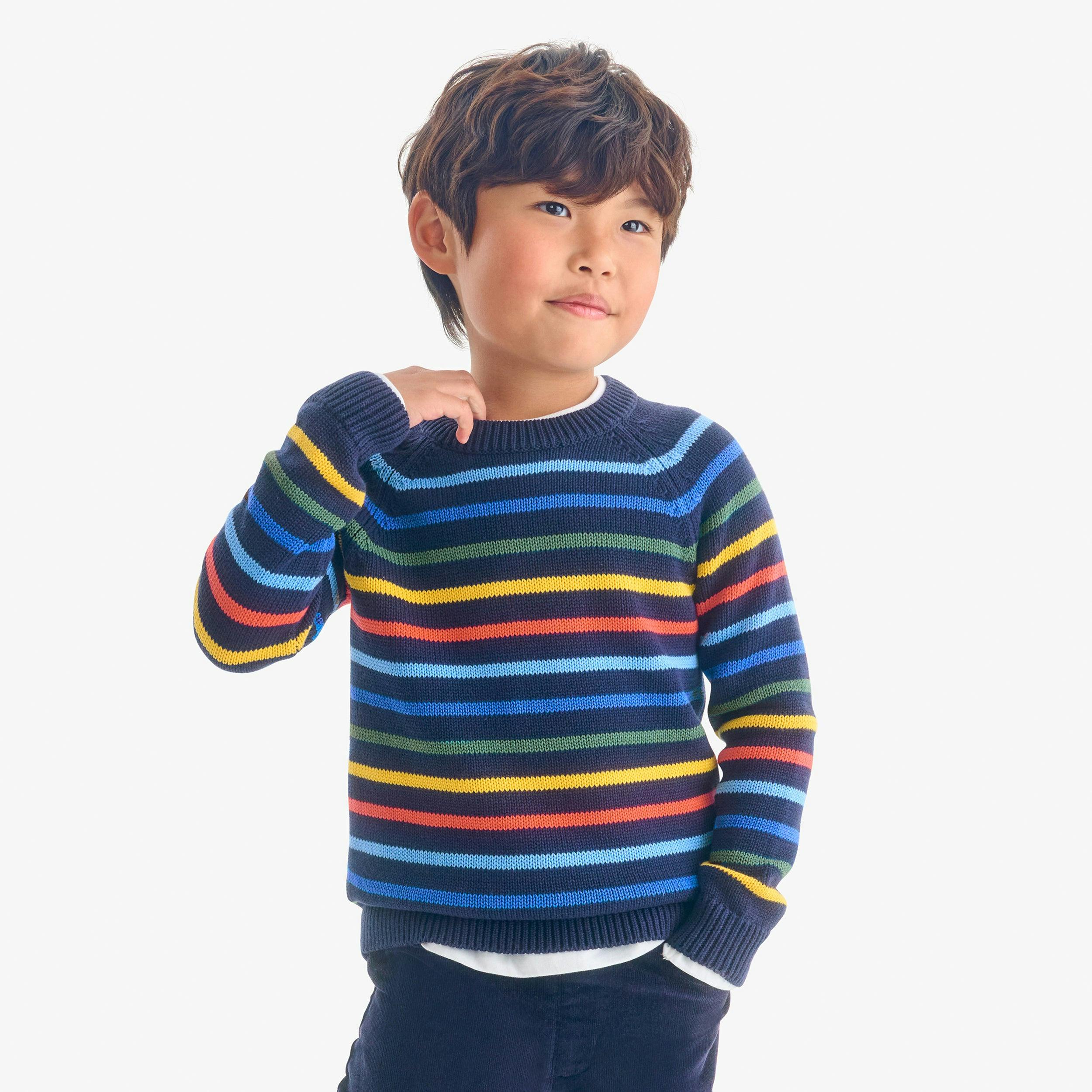 Kids sweater in multi-stripe