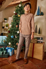 Pierfront Buttondown - Saddle Plaid