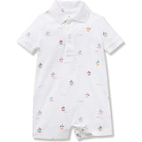 Baby's Pima Louis Play Romper in Bateau