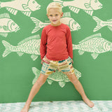 Boys Rash Guard - Red