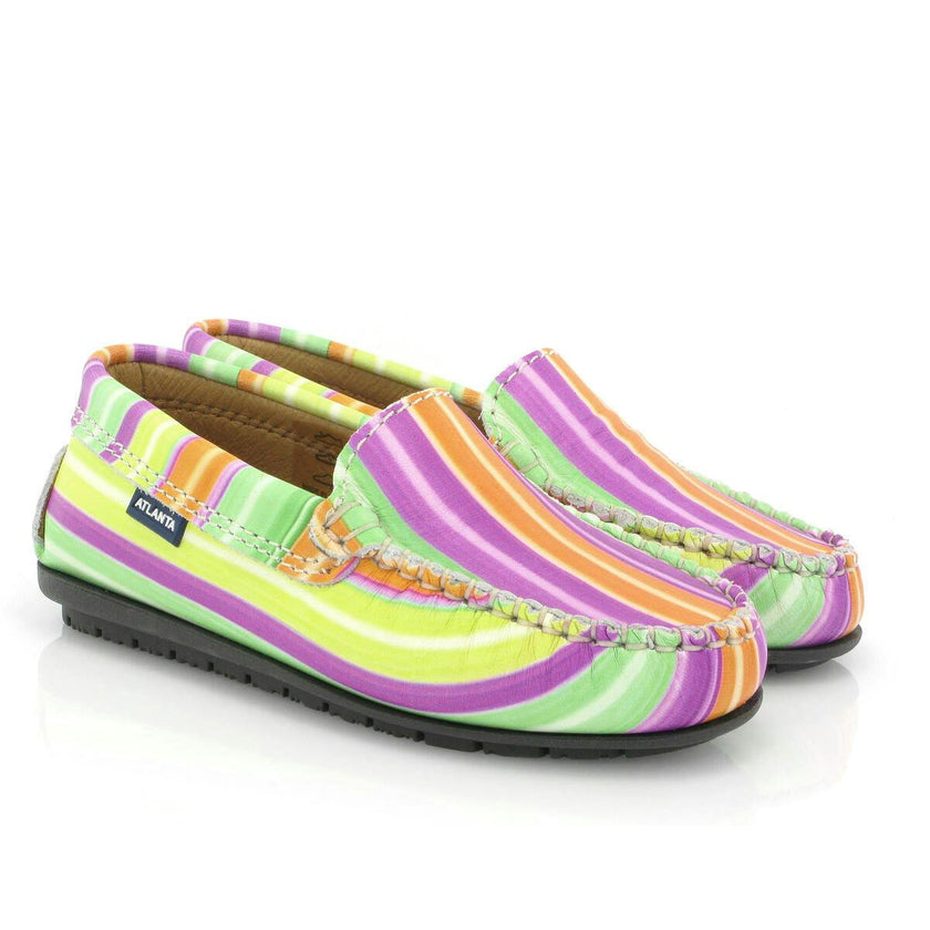 Plain 015 Walker Moccasins, Multicolor printed leather