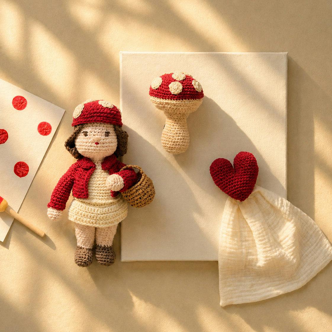 Walk in the Forest Gift Box 🌳🐿🍁 100% organic cotton rattle, lovey and doll