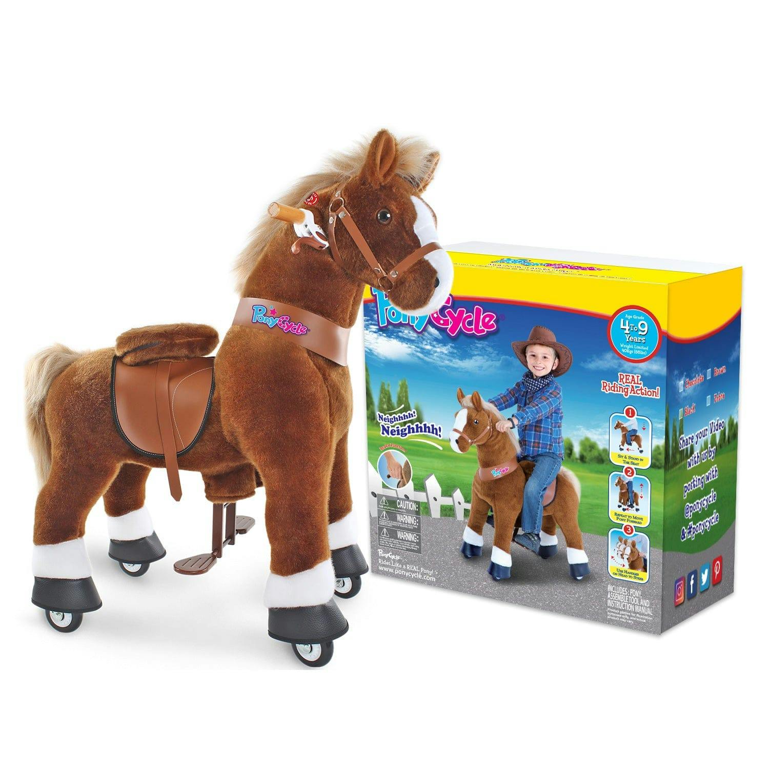 Model U® Horse Ride-On Toy Age 4–7 – Brown