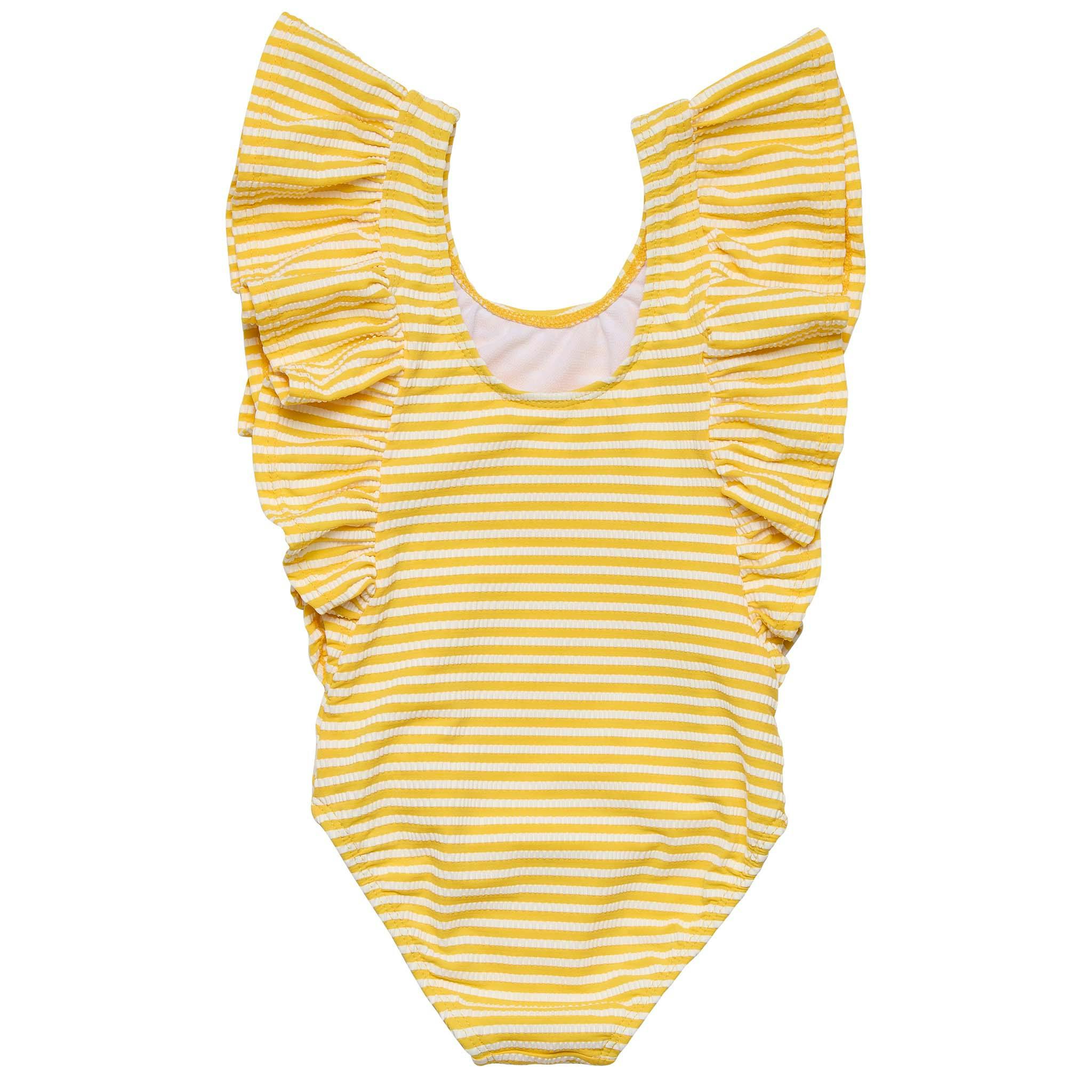 Sunshine Stripe Wide Frill Swimsuit