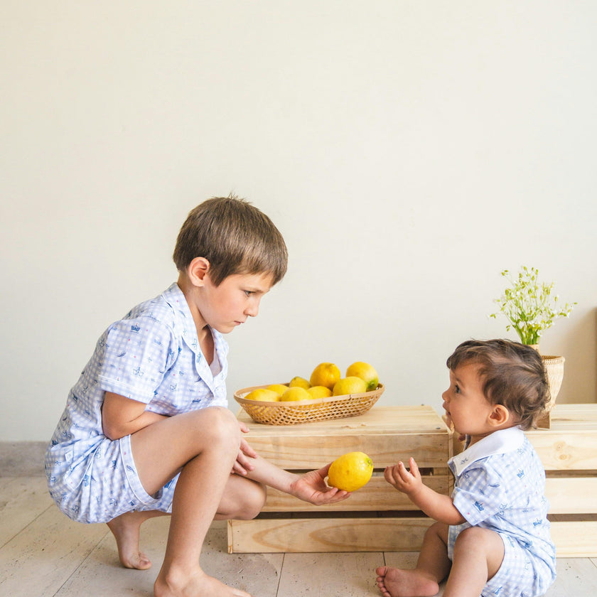 Sailors Boy Pima Cotton Short Pajama Set – Soft Two-Piece