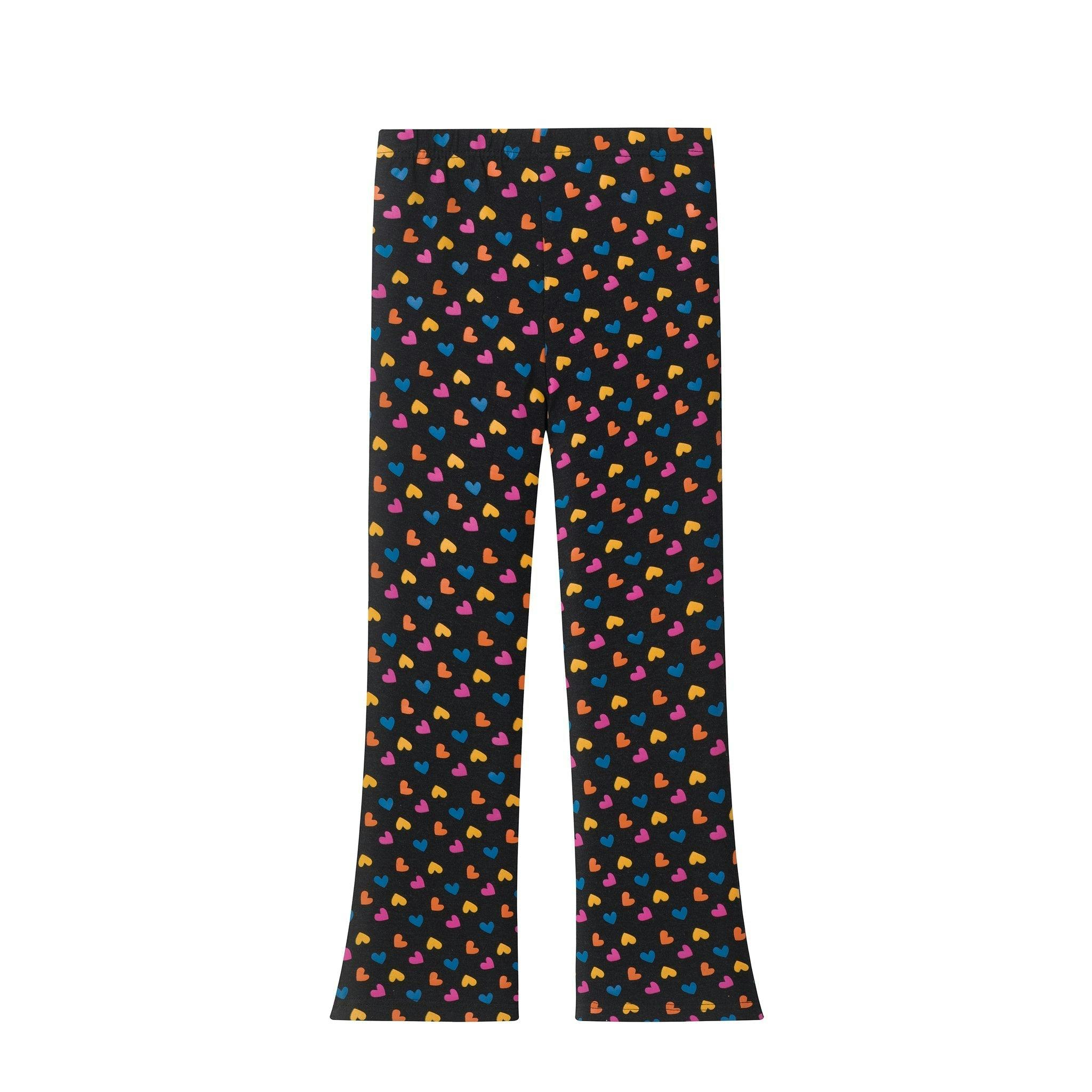 Girls Sweater & Flare Legging Set | Flowers & Hearts