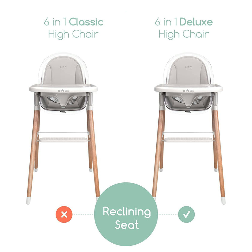 Children of Design 6 in 1 Classic High Chair with Cushion