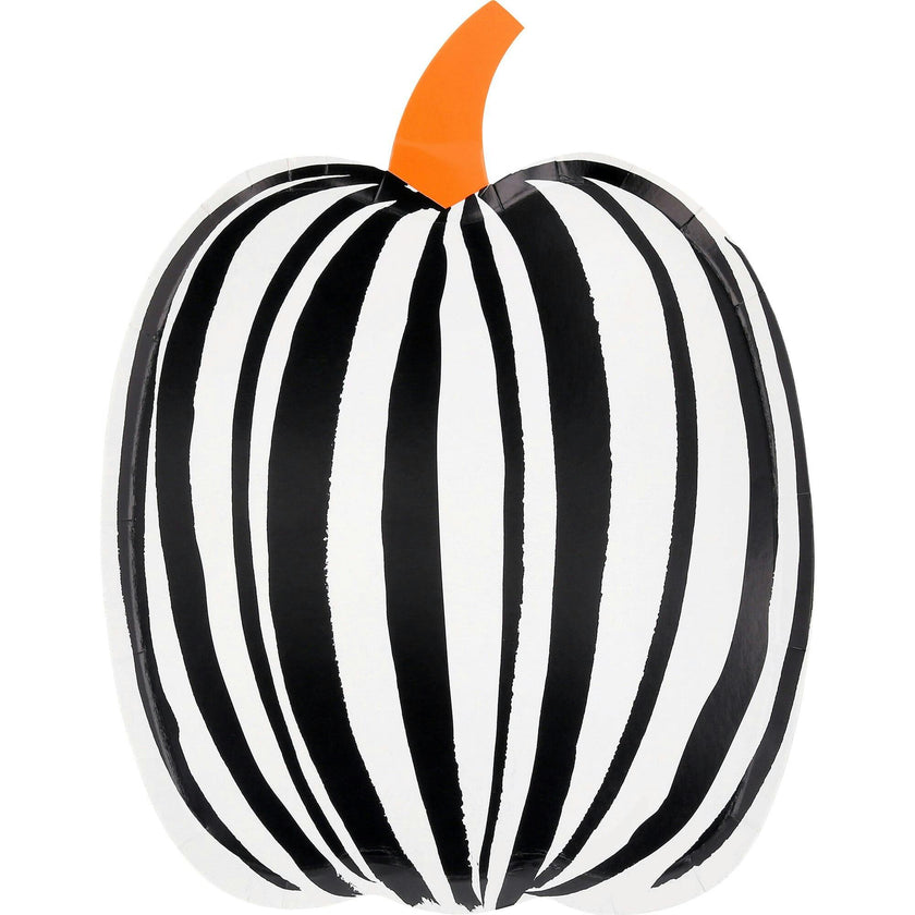 Stripe Pumpkin Plates