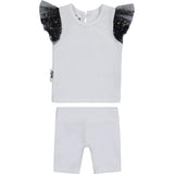 Glitter Mesh 2-Piece Top & Short Set