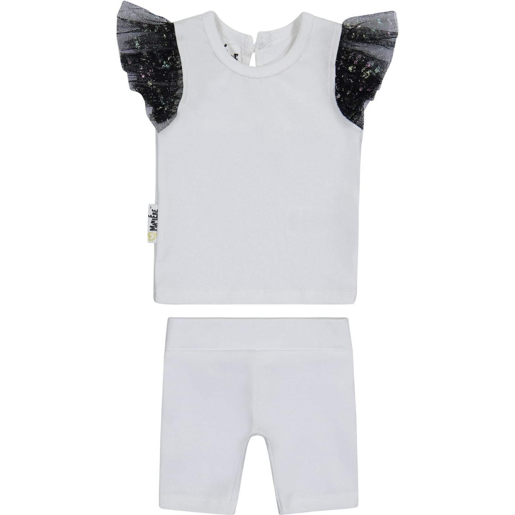 Glitter Mesh 2-Piece Top & Short Set