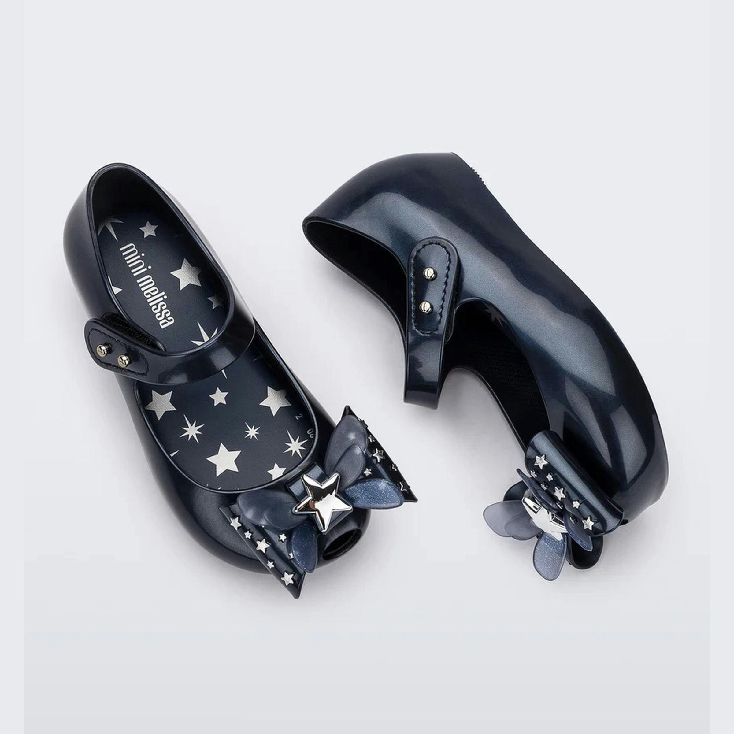 Metallic Blue Ballet Flat