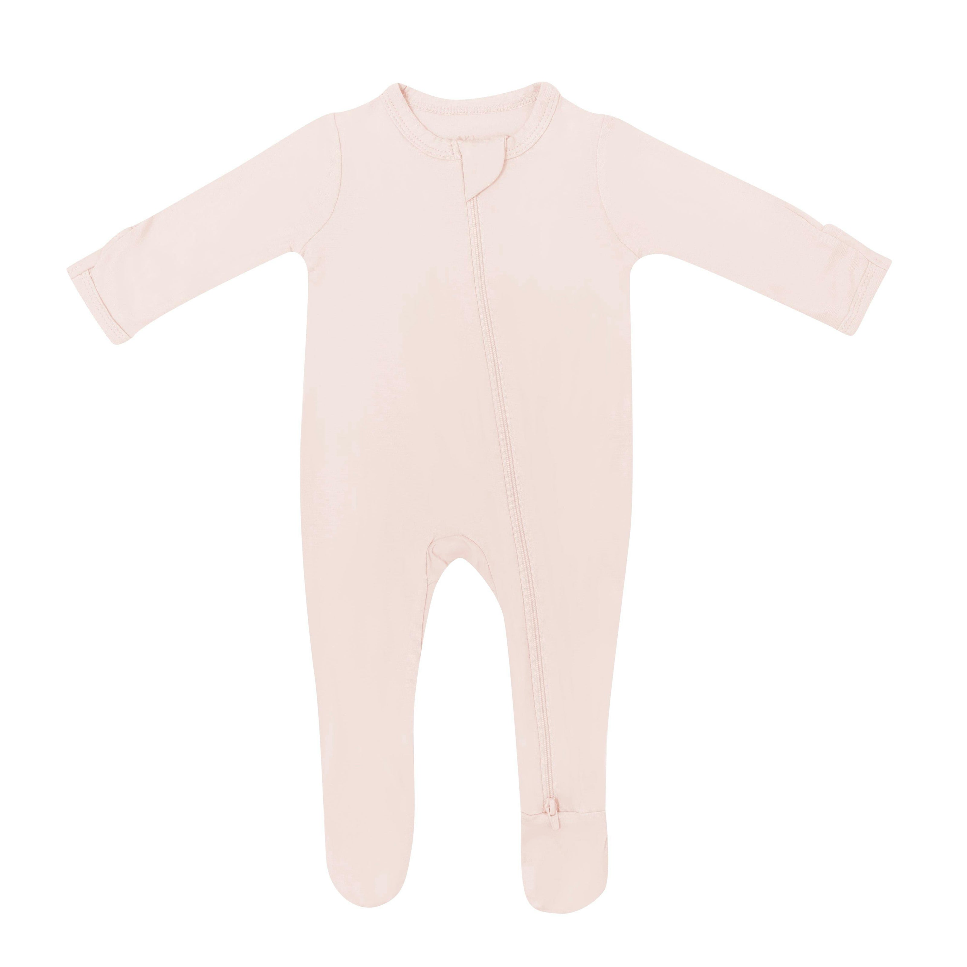 Zippered Footie in Blush