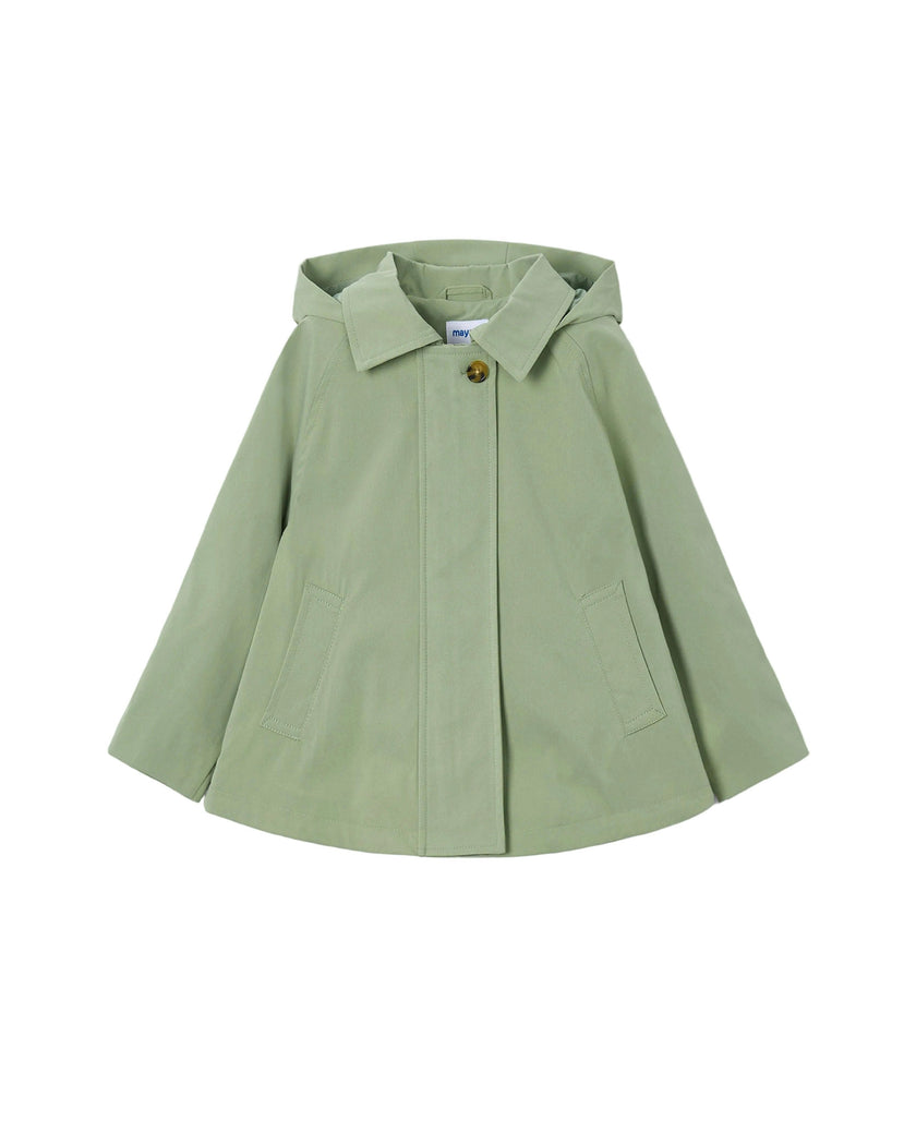 Green Hooded Windbreaker