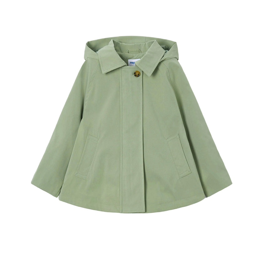Green Hooded Windbreaker