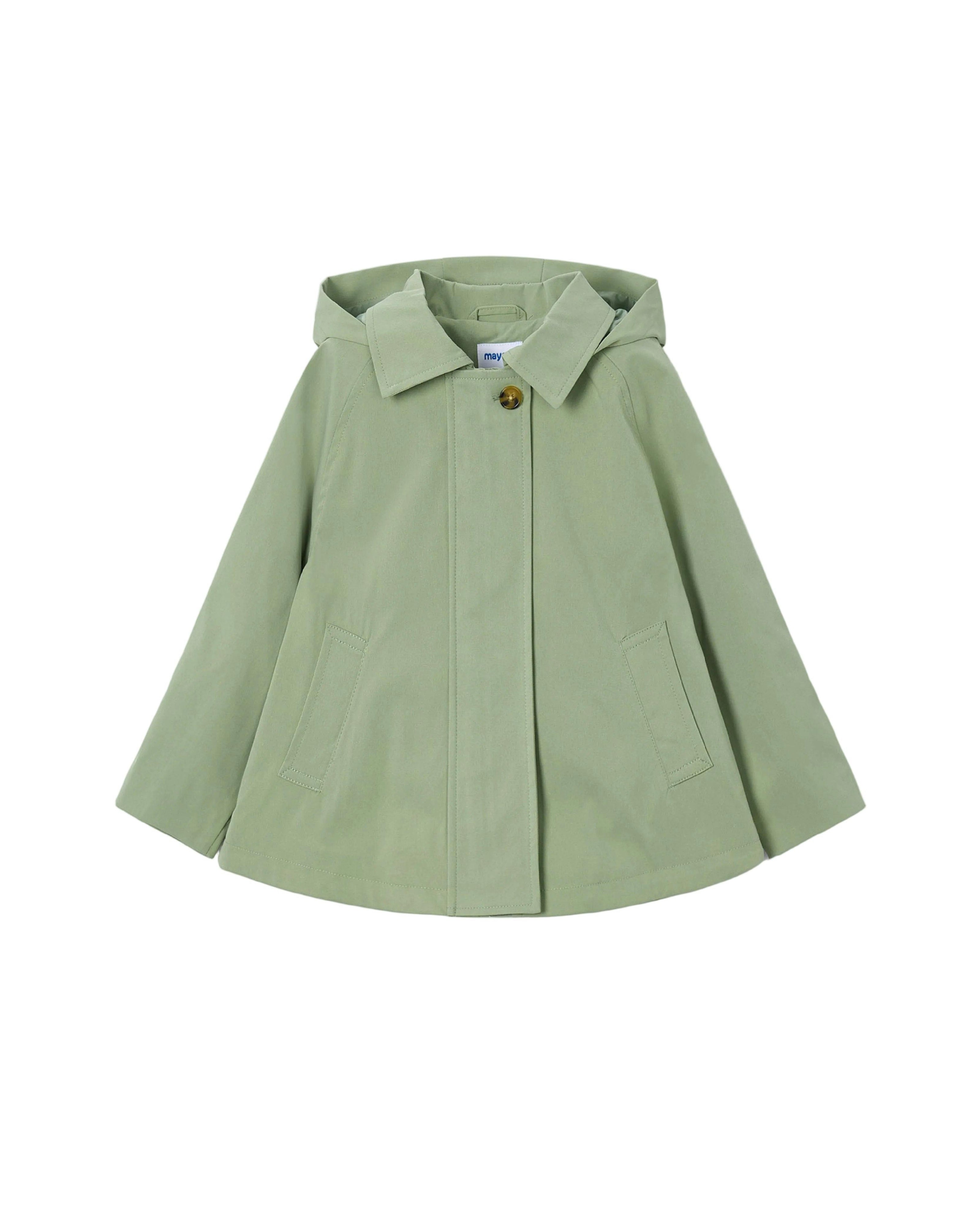 Green Hooded Windbreaker