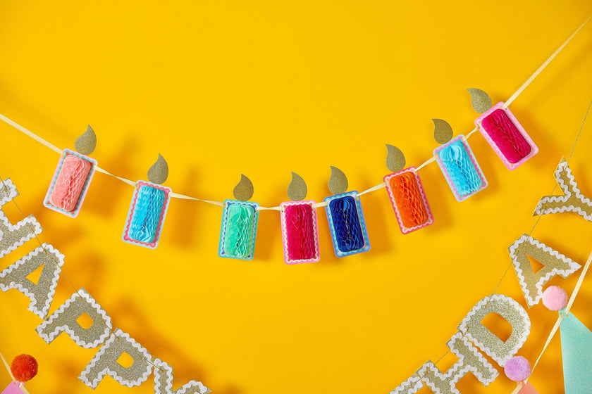 Make A Wish Honeycomb Candle Banner