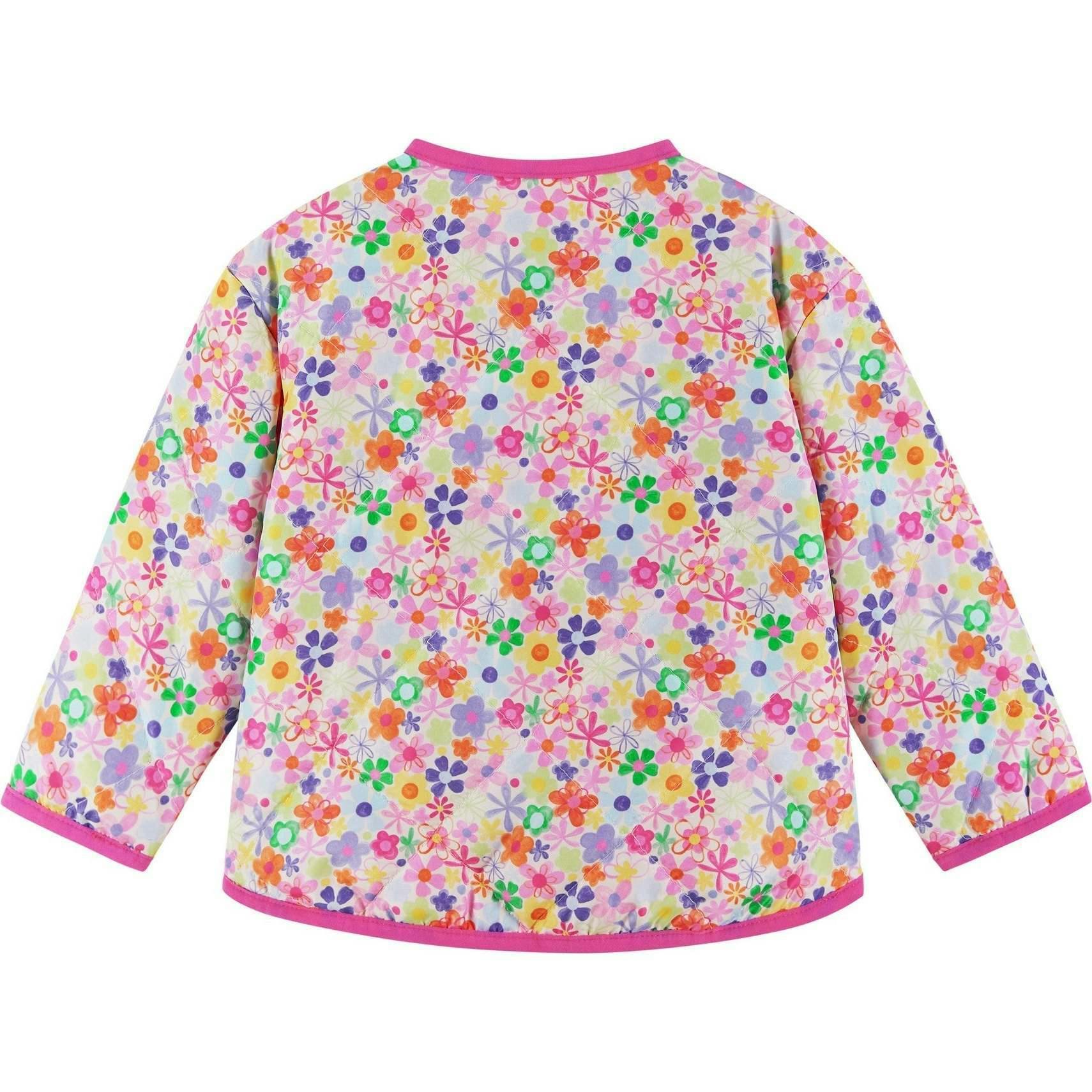 Infant Girls Cream Bomber | Floral Print