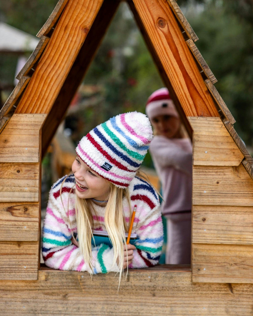 Tate Stripe Beanie - Multi Plush