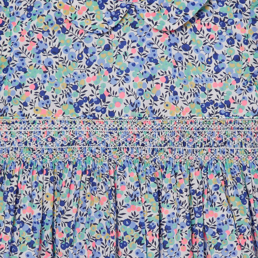 Made With Liberty Fabric Smocked Girls Dress Nereida