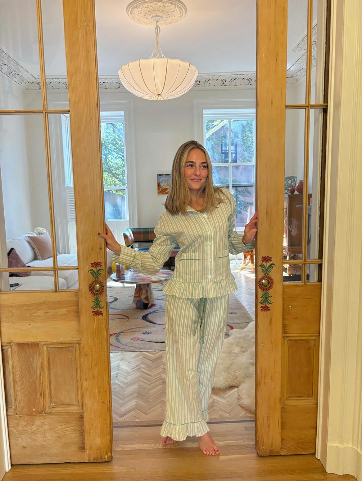 The Marnie Pajama Set - Andrew Stripe