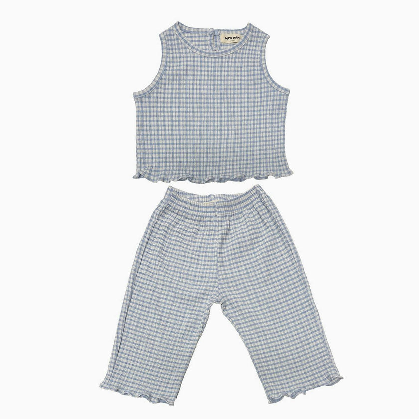 Jio Stripe Tank & Pull-on Set - Sky Blue
